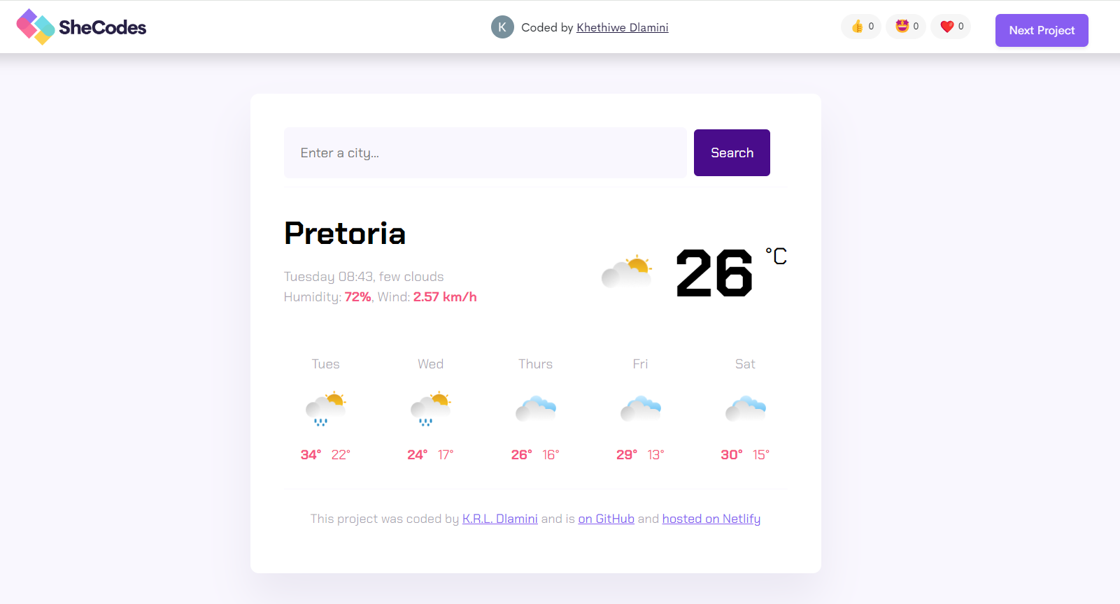 Weather/Forecast App